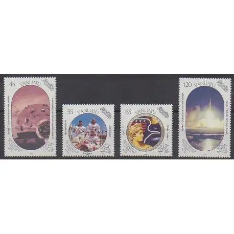 Prix Cassé Vanuatu - 1989 - No 832/835 - Espace