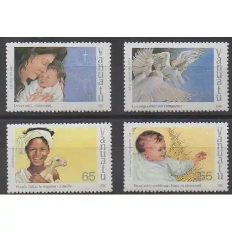 Livraison Express Vanuatu - 1988 - No 818/821 - Noël