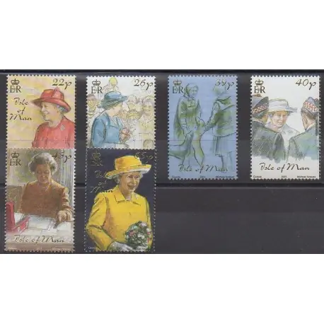 Promotion Saisonnière Man (Ile de) - 2001 - No 982/987 - Royauté - Principauté