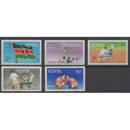 Kenya - 1991 - No 529/533 - Jeux Olympiques d'été Réduction