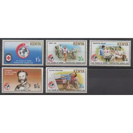 Kenya - 1989 - No 469/473 - Santé ou Croix-Rouge Prix Cassé