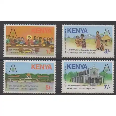 Kenya - 1985 - No 339/342 - Religion Retour Gratuit