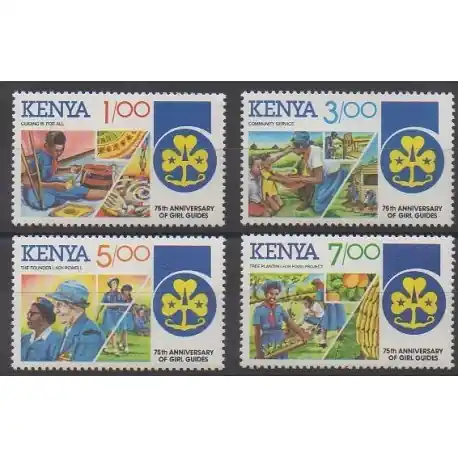 Kenya - 1985 - No 323/326 - Scoutisme Artisanat