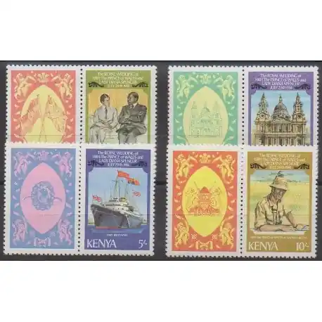 Kenya - 1981 - No 195/198 - Royauté - Principauté Fait Main