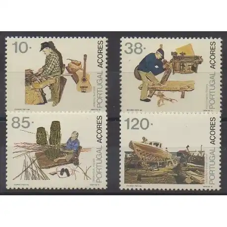 Prix Bas Portugal (Açores) - 1992 - No 416/419 - Artisanat ou métiers