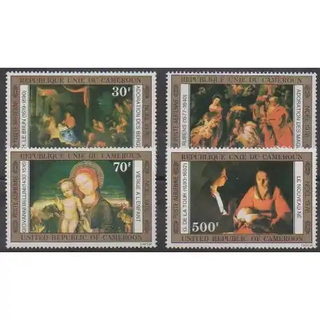 Nouvelle Collection Cameroun - 1976 - No PA250/PA253 - Peinture - Noël