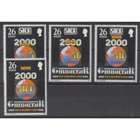 Gibraltar - 1985 - No 497/500 - Santé ou Croix-Rouge Tendance