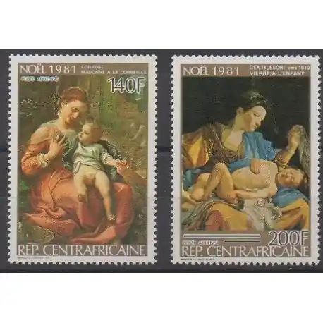 Centrafricaine (République) - 1981 - No PA249/PA250 - Peinture Promotion Saisonnière