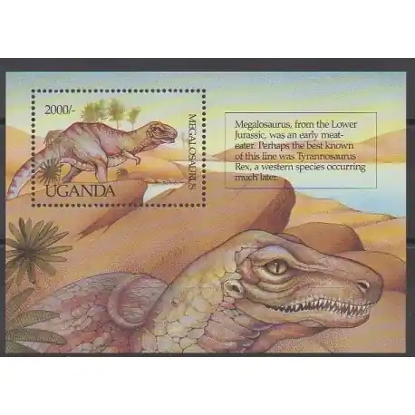 Vente Flash Ouganda - 1992 - No BF153 - Animaux préhistoriques