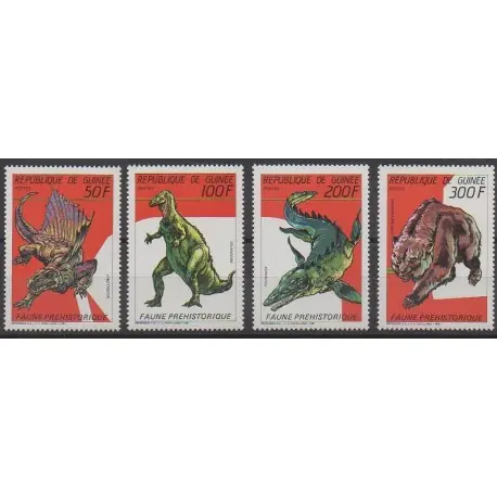 Guinée - 1987 - No 832/835 - Animaux préhistoriques Nouveauté