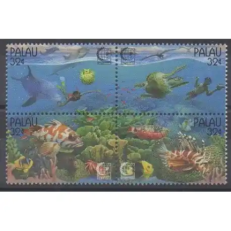 Palau - 1995 - No 832/835 - Animaux marins - Philatélie Promotion