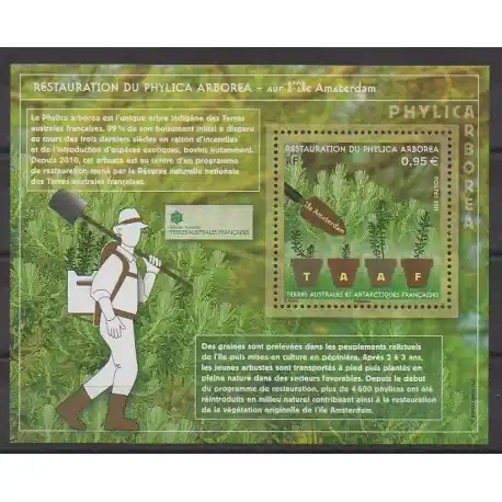 Original TAAF - Blocs et feuillets - 2019 - No F903 - Arbres - Environnement