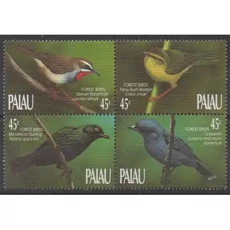 Palau - 1990 - No 307/310 - Oiseaux Authentique