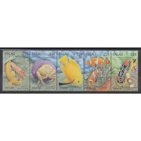 Palau - 1987 - No 197/201 - Animaux marins Édition Limitée