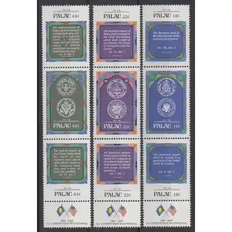 Bon Plan Palau - 1987 - No 179/187 - Histoire