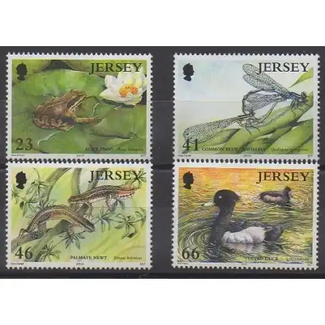 Jersey - 2001 - No 979/982 - Animaux Livraison Express