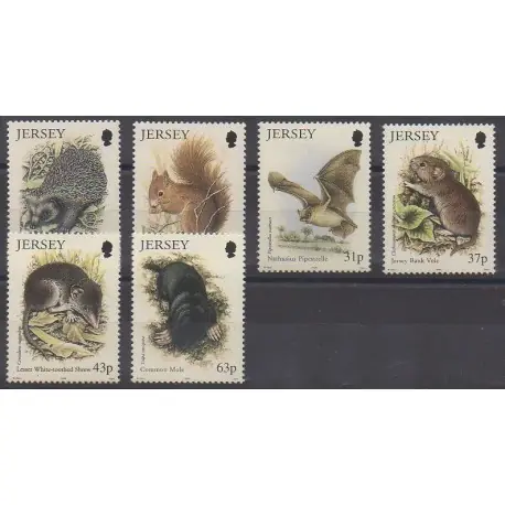 Jersey - 1999 - No 891/896 - Mammifères Dernière Chance