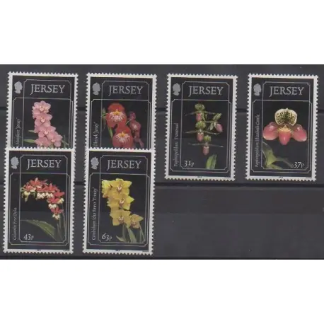 Jersey - 1999 - No 872/877 - Orchidées Prix Cassé