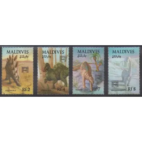 Petit Prix Maldives - 1992 - No 1517/1520 - Animaux préhistoriques