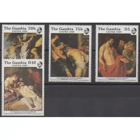 Gambie - 1989 - No 789/792 - Peinture - Pâques Soldes