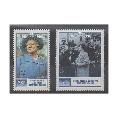 Livraison Express Falkland-Géorgie du Sud et Sandwich du Sud - 1990 - No 200/201 - Royauté - Principauté