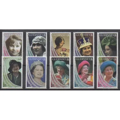 Guernesey - 1999 - No 802/811 - Royauté - Principauté Must-Have