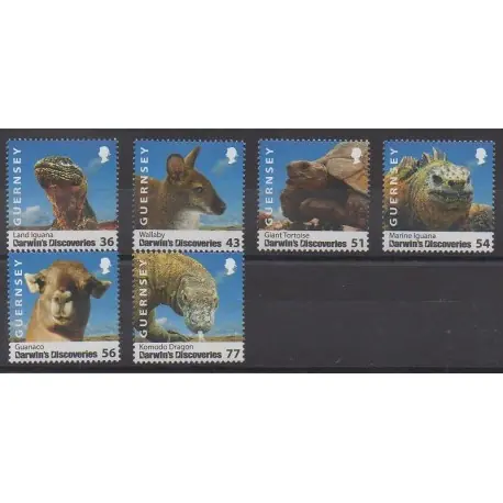 Guernesey - 2009 - No 1241/1246 - Mammifères - Sciences et Techniques Édition Limitée