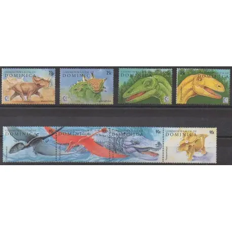 Vente Directe Dominique - 1995 - No 1798/1805 - Animaux préhistoriques