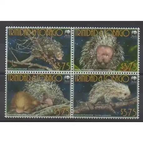 Populaire Trinité et Tobago - 2008 - No 952/955 - Mammifères - Espèces menacées - WWF