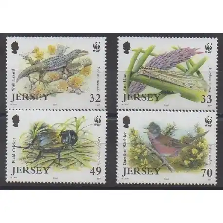 Jersey - 2004 - No 1170/1173 - Animaux - Espèces menacées - WWF Vente Directe