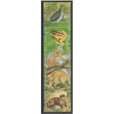 Nouvelle Collection Trinité et Tobago - 1989 - No 622/626 - Animaux - Espèces menacées - WWF