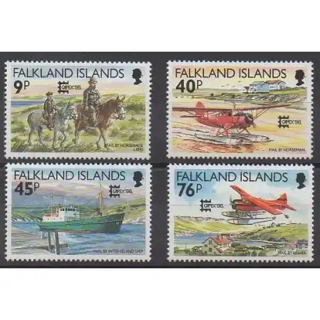 Paiement Sécurisé Falkland - 1996 - No 681/684 - Service postal - Philatélie