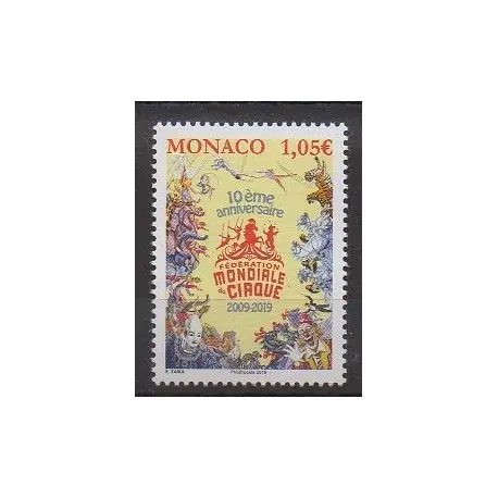 Monaco - 2019 - No 3165 - Cirque Paiement Sécurisé