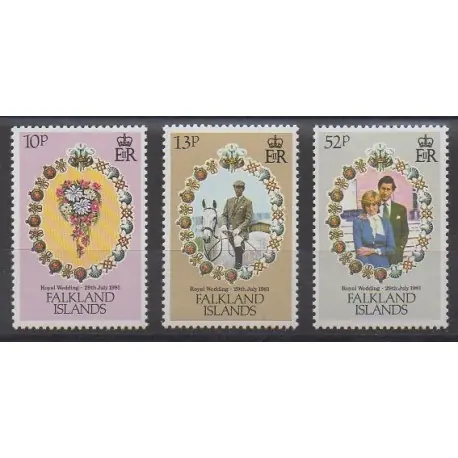 Achetez Aujourd’hui Falkland - 1981 - No 324/326 - Royauté - Principauté