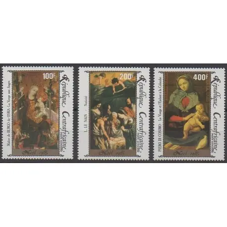 Centrafricaine (République) - 1985 - No PA324/PA326 - Peinture - Noël Meilleure Qualité