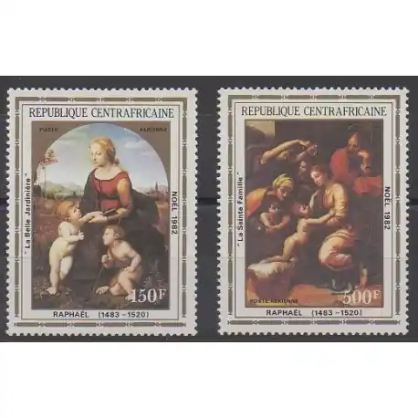 Centrafricaine (République) - 1982 - No PA261/PA262 - Peinture - Noël Soldes