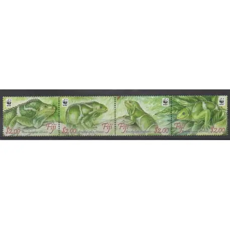 Original Fidji - 2010 - No 1224/1227 - Reptiles - Espèces menacées - WWF