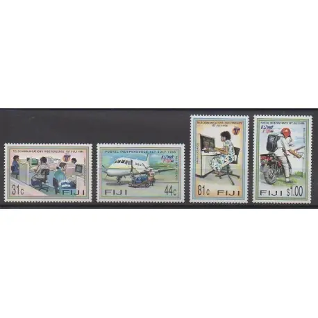 Prix Cassé Fidji - 1996 - No 787/790 - Service postal - Télécommunications