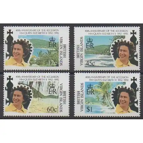Vierges (Iles) - 1992 - No 712/715 - Royauté - Principauté Prix Bas
