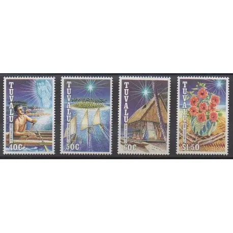Certifié Tuvalu - 1992 - No 617/620 - Noël