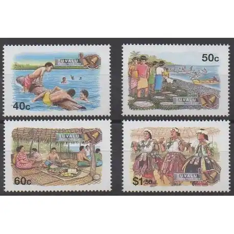 Livraison Express Tuvalu - 1994 - No 669/672 - Noël