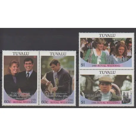 Tuvalu - 1986 - No 377/380 - Royauté - Principauté Populaire