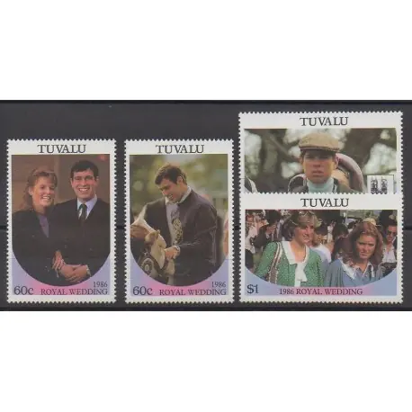 Tuvalu - 1986 - No 377/380 - Royauté - Principauté Bon Plan