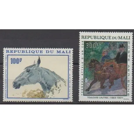 Top Qualité Mali - 1967 - No PA51/PA52 - Chevaux - Peinture
