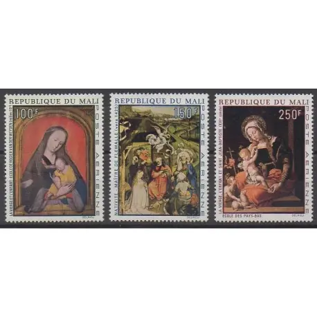 Promotion Saisonnière Mali - 1970 - No PA85/PA87 - Noël - Peinture