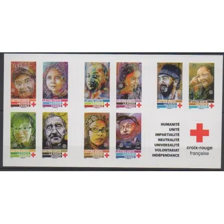 Livraison Mondiale France - Autoadhésifs - 2019 - No BC1719 - Santé ou Croix-Rouge