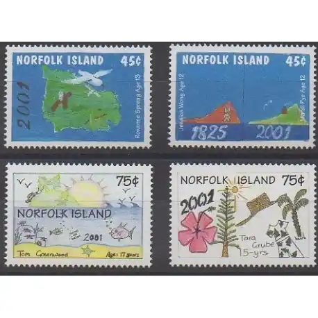 Norfolk - 2000 - No 697/700 - Dessins d'enfants Solde