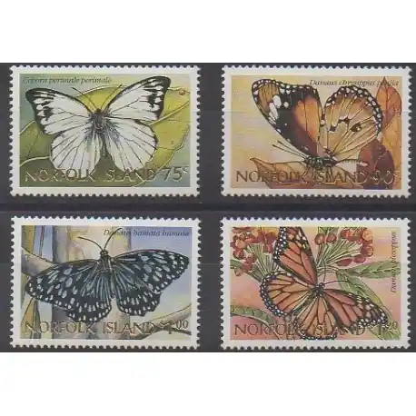 Livraison Mondiale Norfolk - 1997 - No 615/618 - Insectes