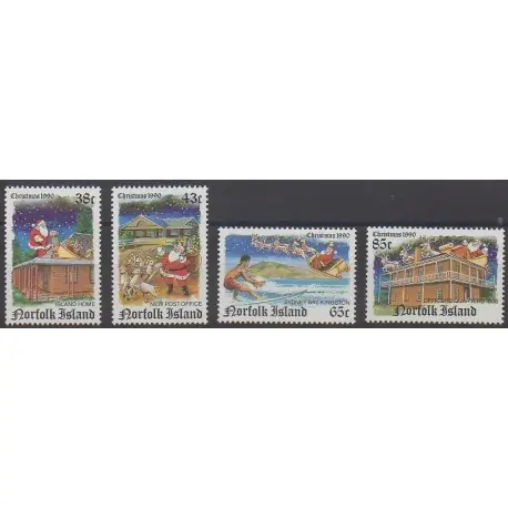 Norfolk - 1990 - No 477/480 - Noël Réduction