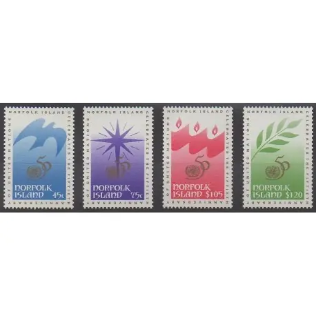 Acheter Direct Norfolk - 1995 - No 587/590 - Nations unies